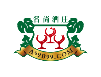 黃安悅的名尚酒莊進口紅酒logo設(shè)計