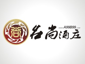 張軍代的名尚酒莊進口紅酒logo設(shè)計