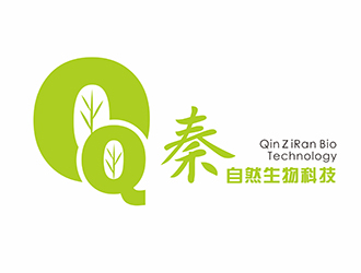 AR科技核心~雪狐設(shè)計的秦自然生物科技 QinZiRan BioTechnologylogo設(shè)計