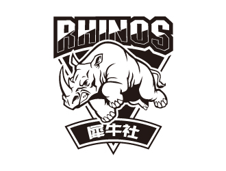 邱麟致的犀牛社戶外越野自駕游車(chē)友會(huì)俱樂(lè)部logologo設(shè)計(jì)