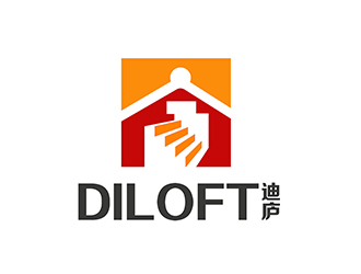 潘樂的迪廬；DILOFT 對稱標(biāo)志logo設(shè)計