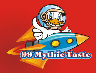楊福的99 Mythic Taste（一只開飛機/火箭的鴨子）logo設(shè)計