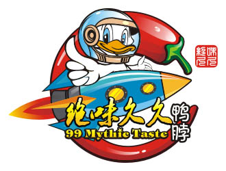 楊福的99 Mythic Taste（一只開飛機/火箭的鴨子）logo設(shè)計