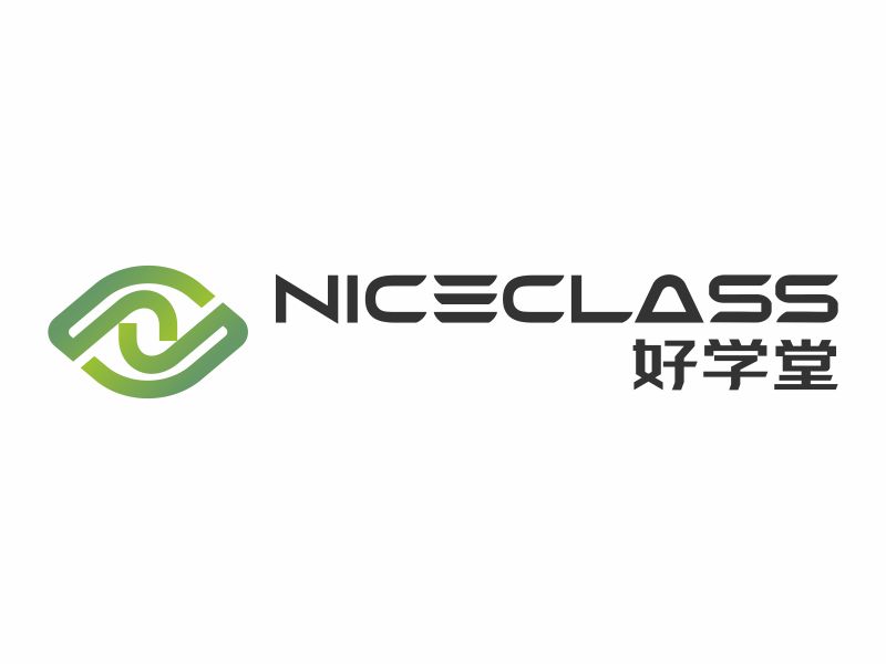 英文名字是“Niceclass ”，中文名字是“好學(xué)堂”logo設(shè)計(jì)