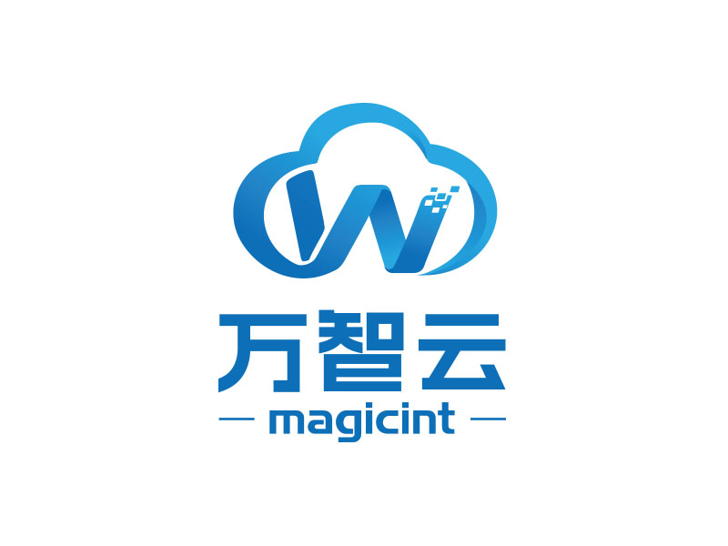 朱紅娟的中文：萬智云 英文：magicintlogo設(shè)計