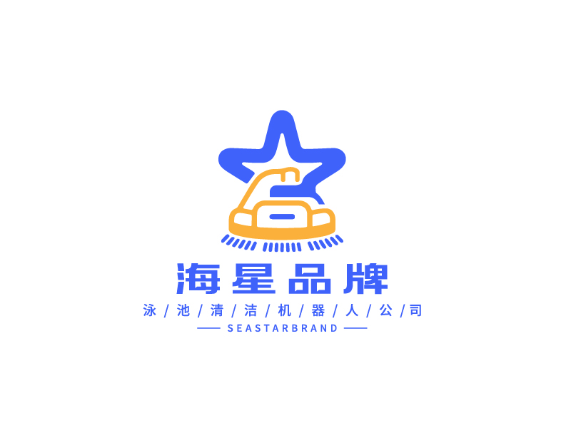 李寧的泳池清潔機器人公司旗下的海星品牌logo設(shè)計